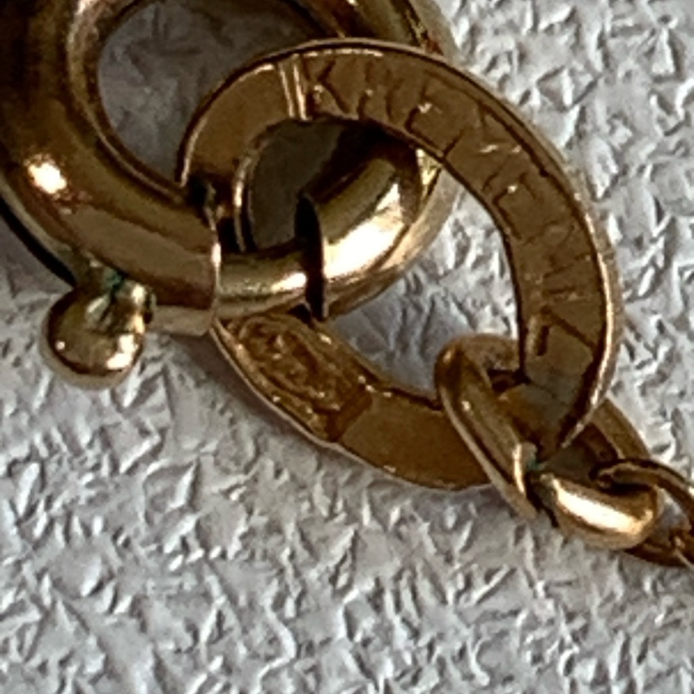 Vtg Yellow Gold Filled KREMENTZ Heart and Rose Women's Pendant Necklace - Picture 4 of 6
